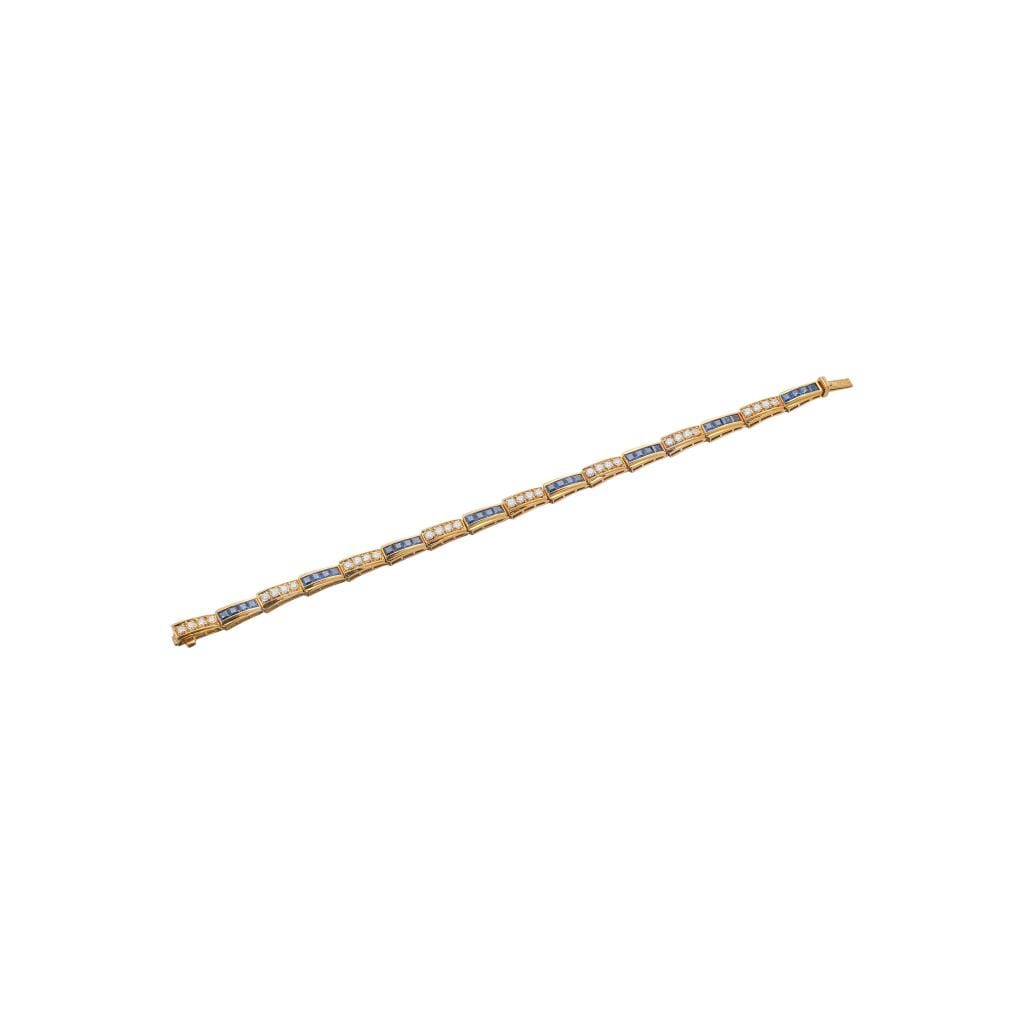 Gold, Sapphire and Diamond Bracelet