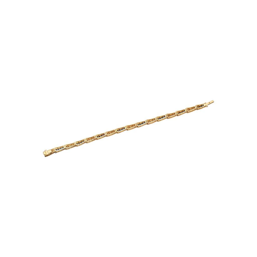 Gold, Sapphire and Diamond Bracelet