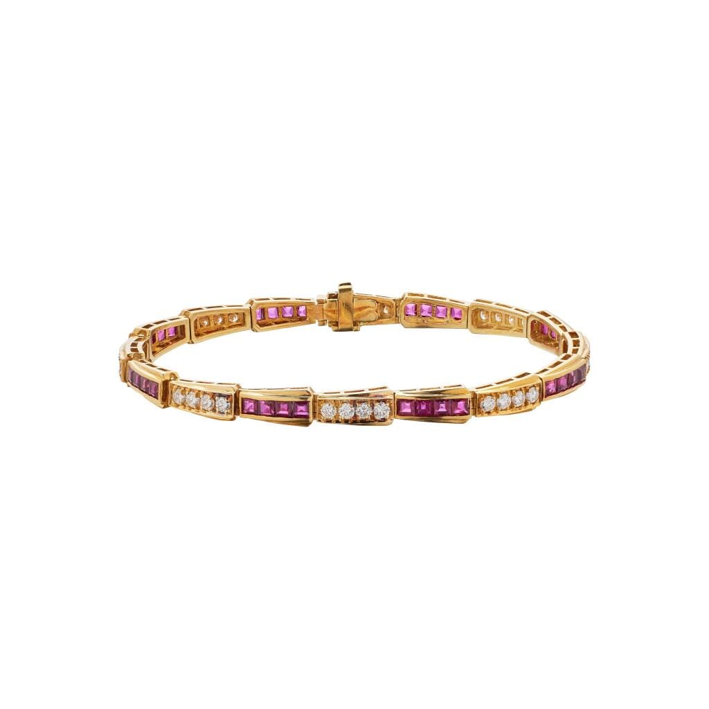 Gold, Ruby and Diamond Bracelet