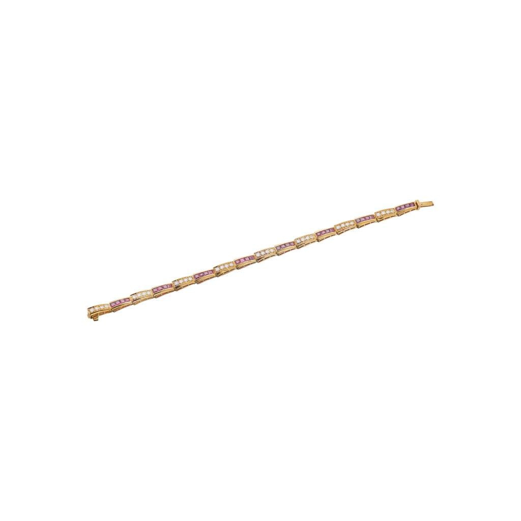 Gold, Ruby and Diamond Bracelet