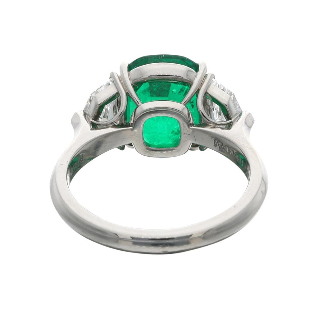 Platinum, 4.01ct Colombian Emerald and Diamond Ring