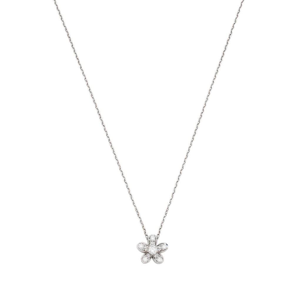White Gold and Diamond Socrate Pendant Necklace