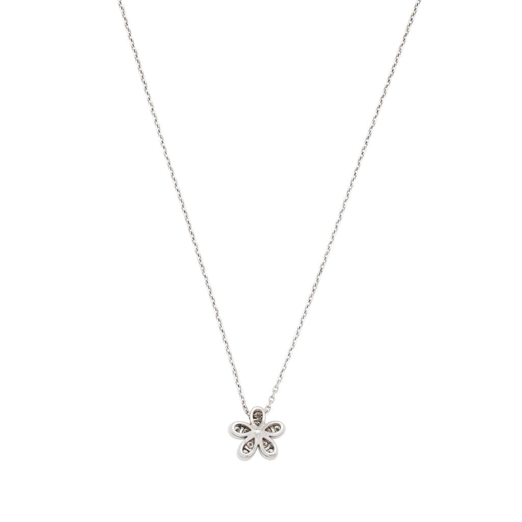 White Gold and Diamond Socrate Pendant Necklace
