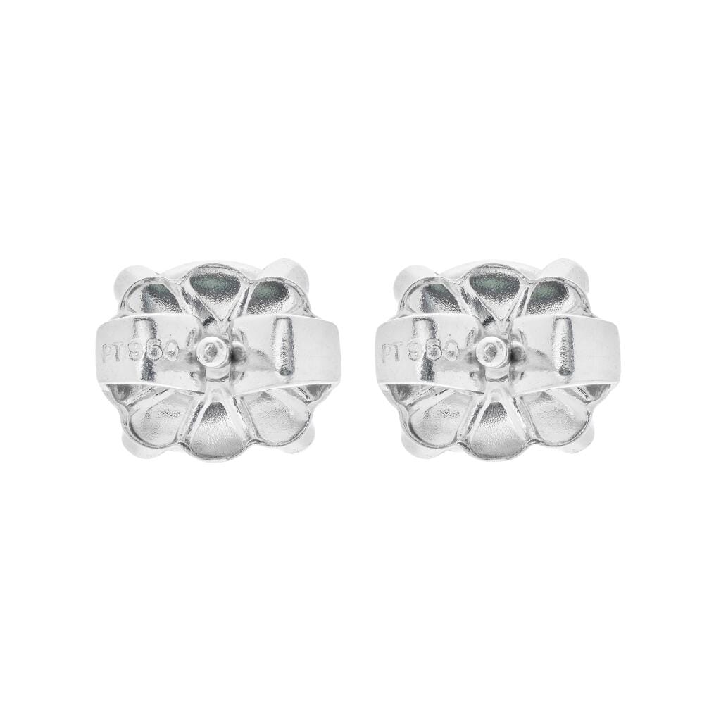 Platinum and 1.40ctw Round Brilliant Cut Diamond Stud Earrings