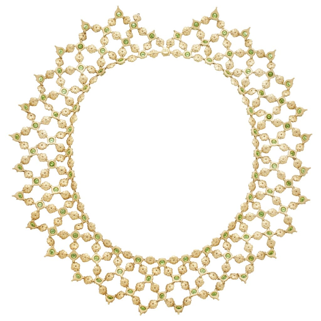 Gold, Peridot and Diamond Demi Parure