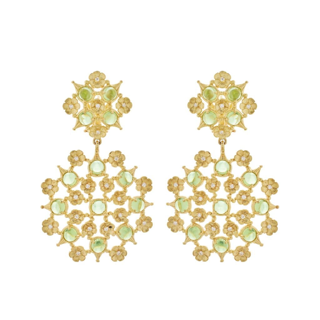 Gold, Peridot and Diamond Demi Parure