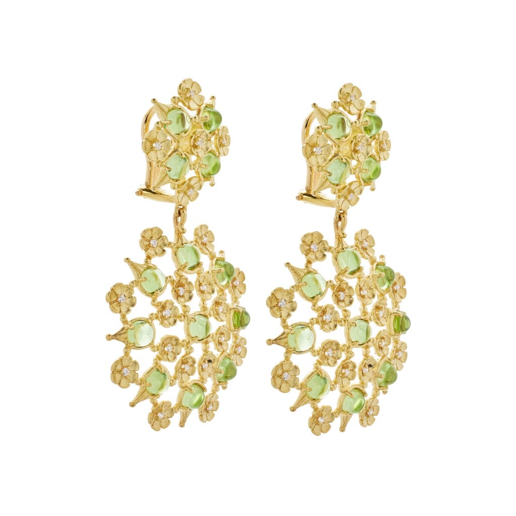 Gold, Peridot and Diamond Demi Parure