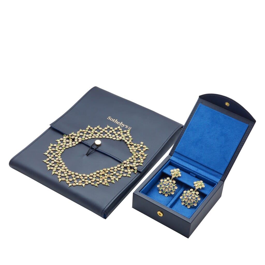 Gold, Peridot and Diamond Demi Parure