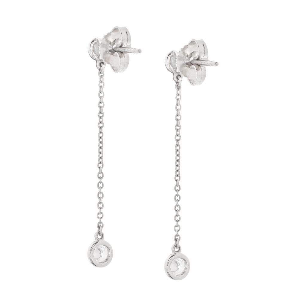 Platinum and Diamonds By The Yard Drop Earrings