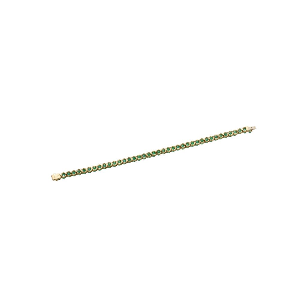 Gold and 9.85ctw Emerald Tennis Bracelet