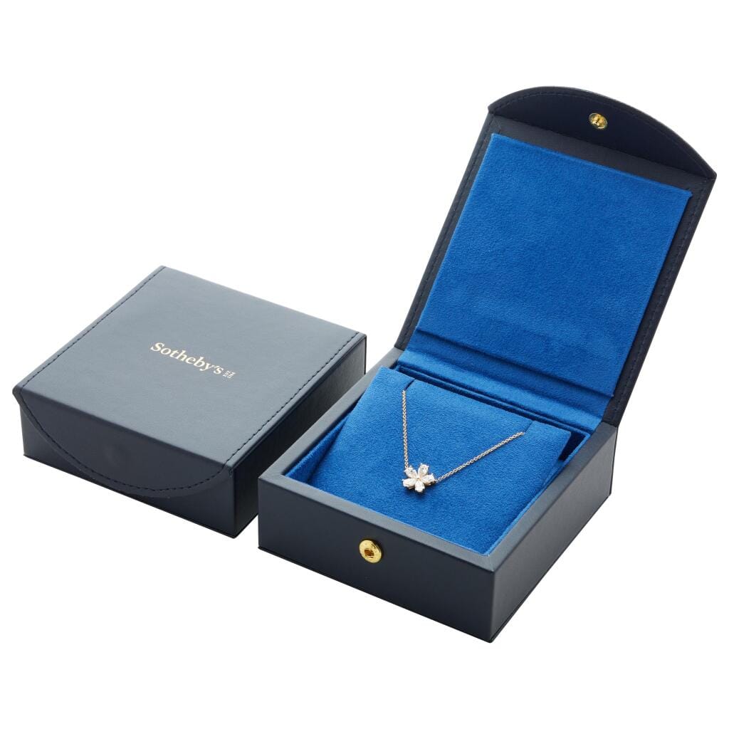 Gold and 1.50ctw Diamond Floral Pendant Necklace
