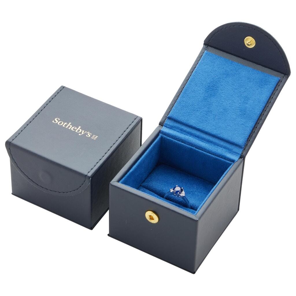 White Gold, 1.83ct Madagascar Sapphire and Diamond Ring