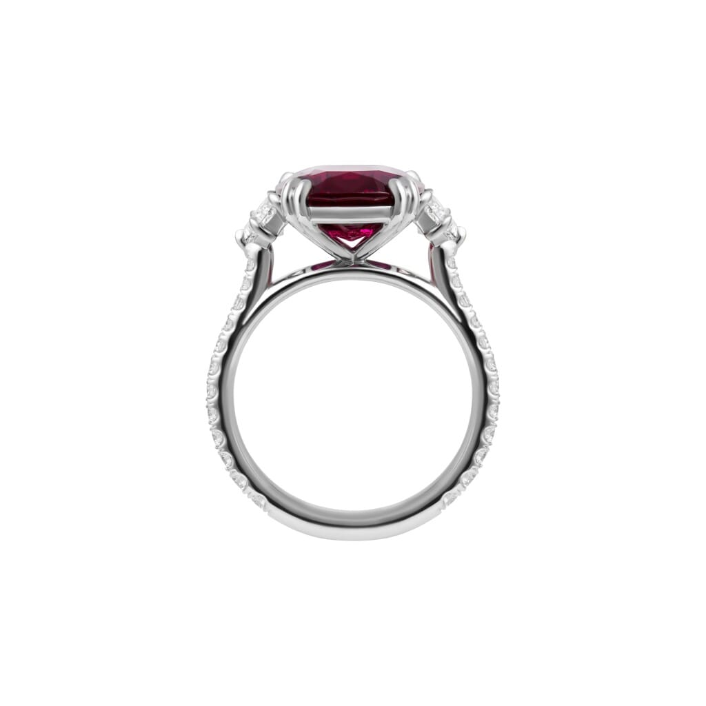 Platinum, 5.30ct Tourmaline and Diamond Ring