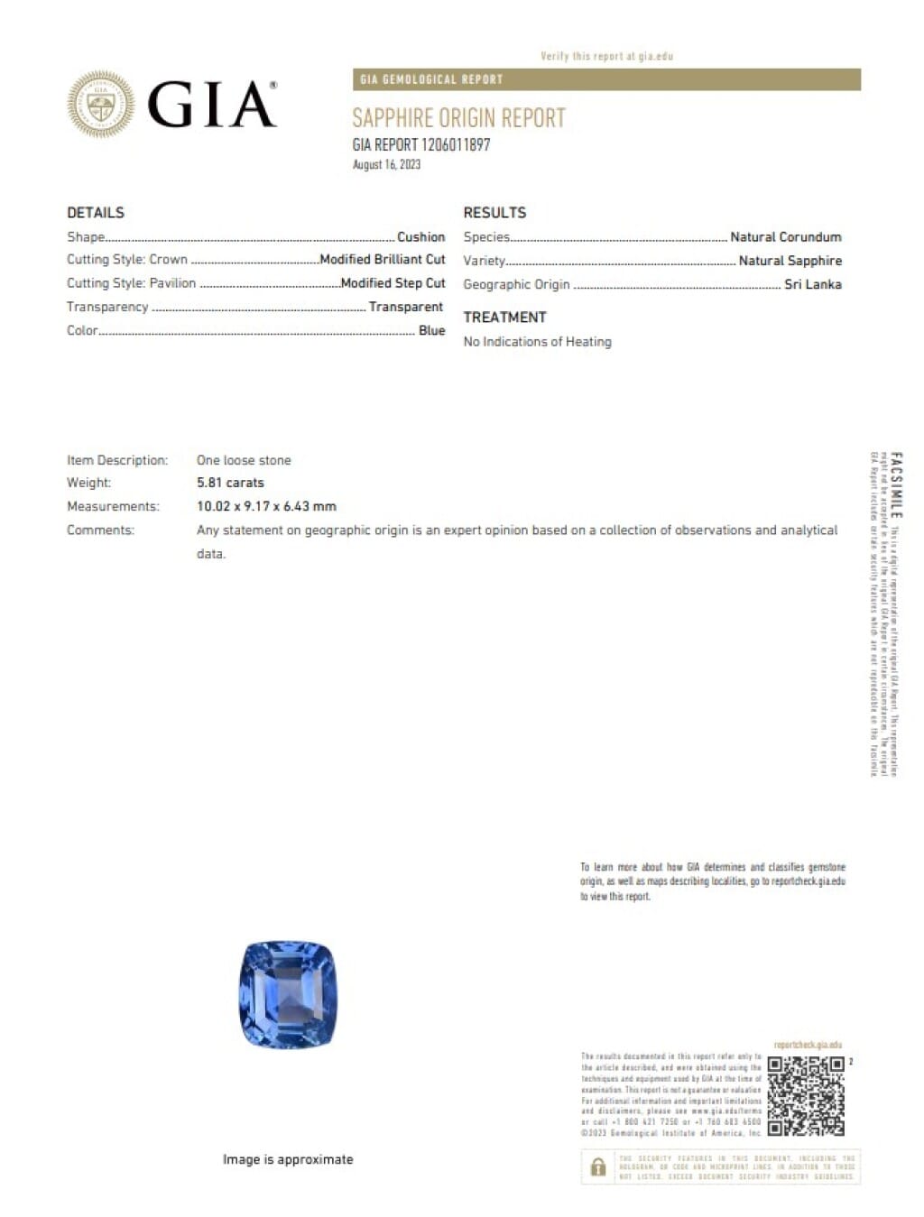 Platinum, 5.81ct Ceylon Sapphire and Diamond Ring
