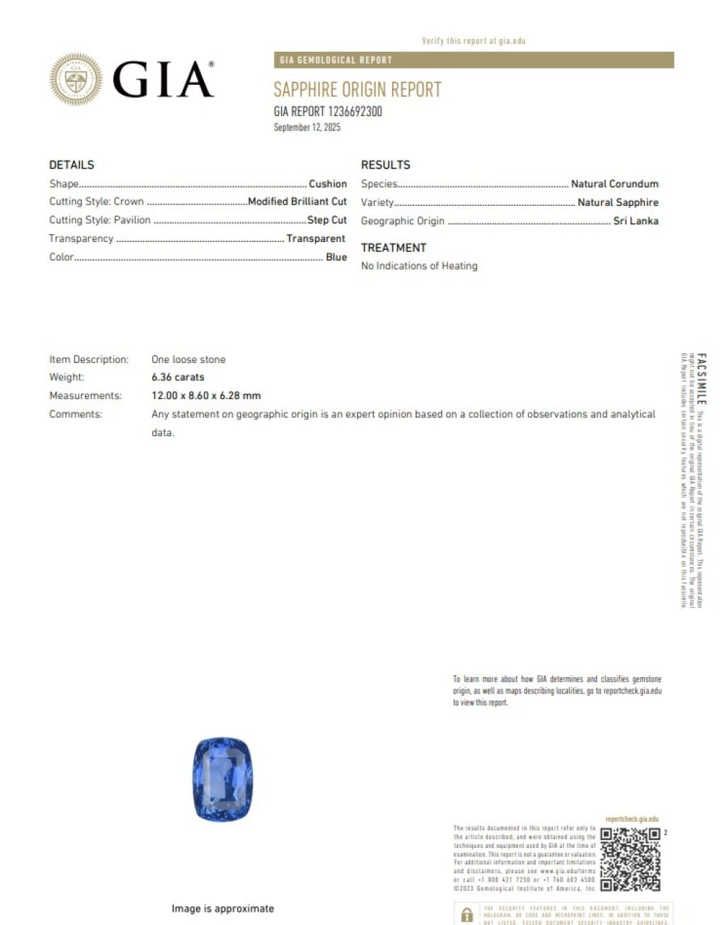 Platinum, 6.36ct Ceylon Sapphire and Diamond Ring