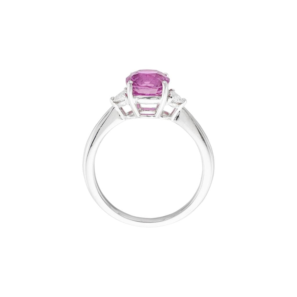 White Gold, 2.32ct Madagascar Pink Sapphire and Diamond Ring