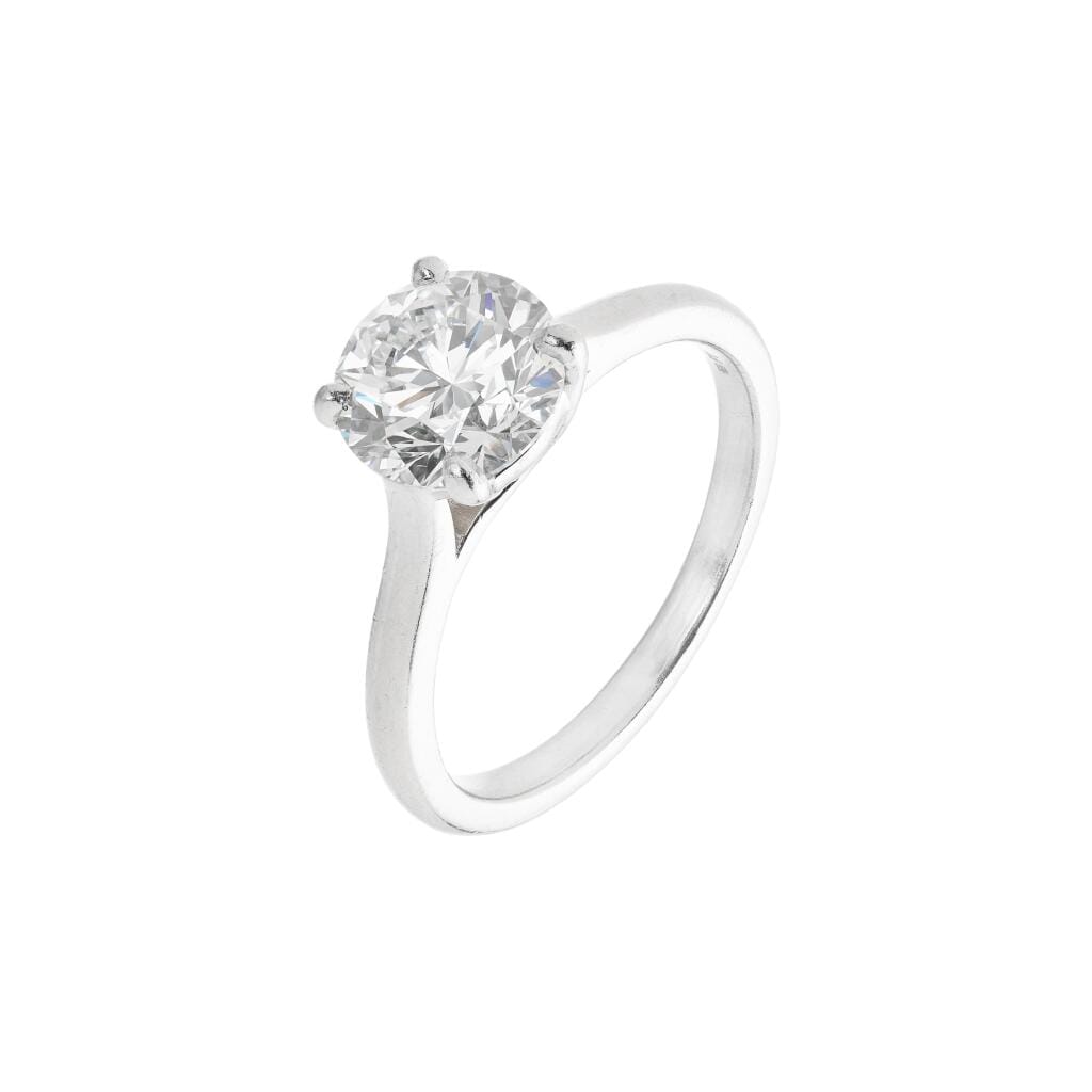 Platinum and 2.02ct Round Brilliant Cut Diamond Engagement Ring