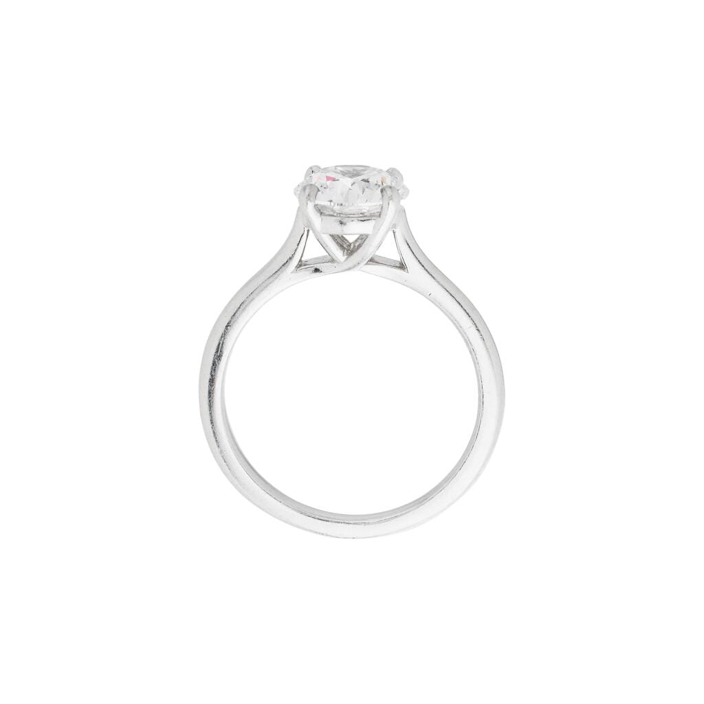 Platinum and 2.02ct Round Brilliant Cut Diamond Engagement Ring