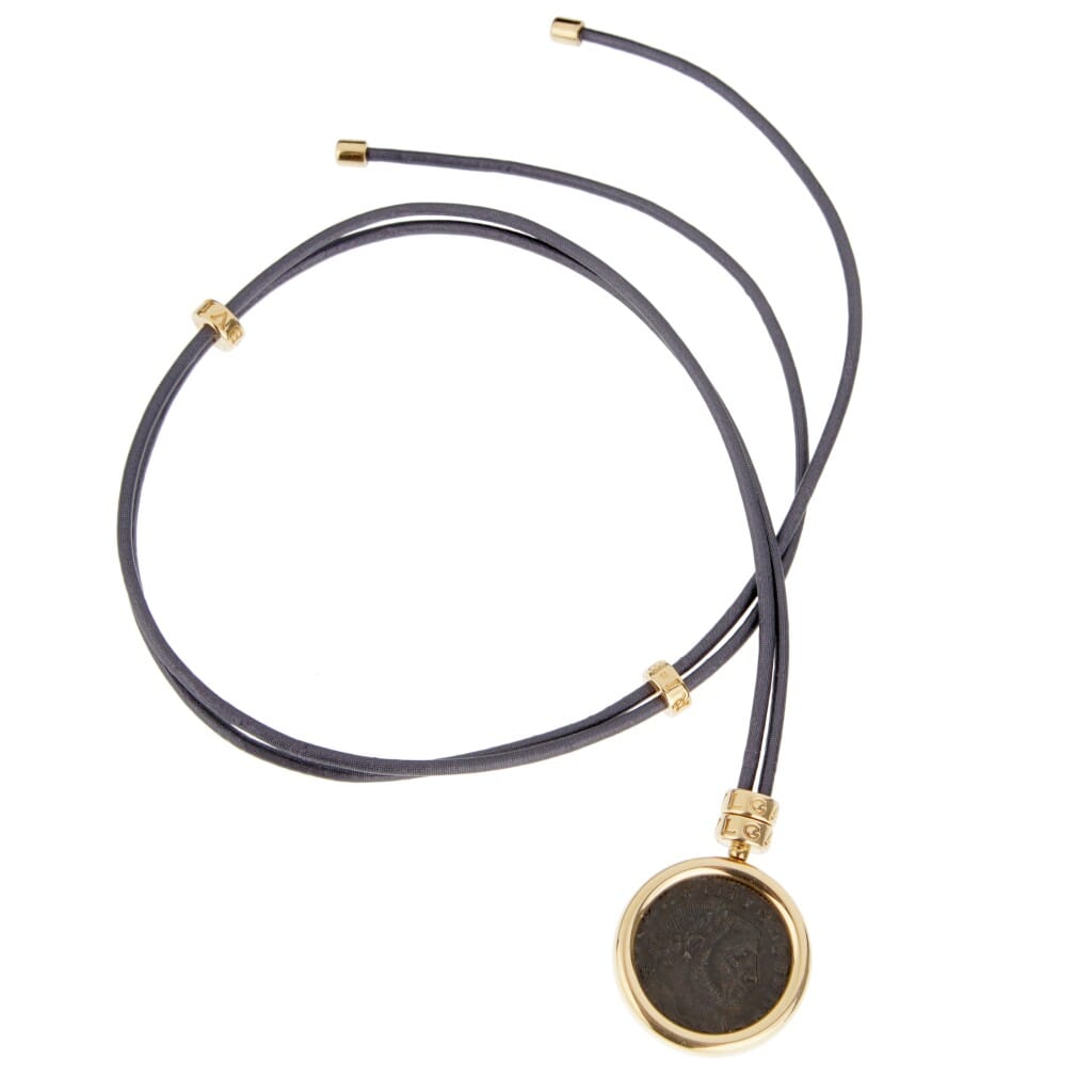 Gold and Ancient Coin Monete Pendant Necklace