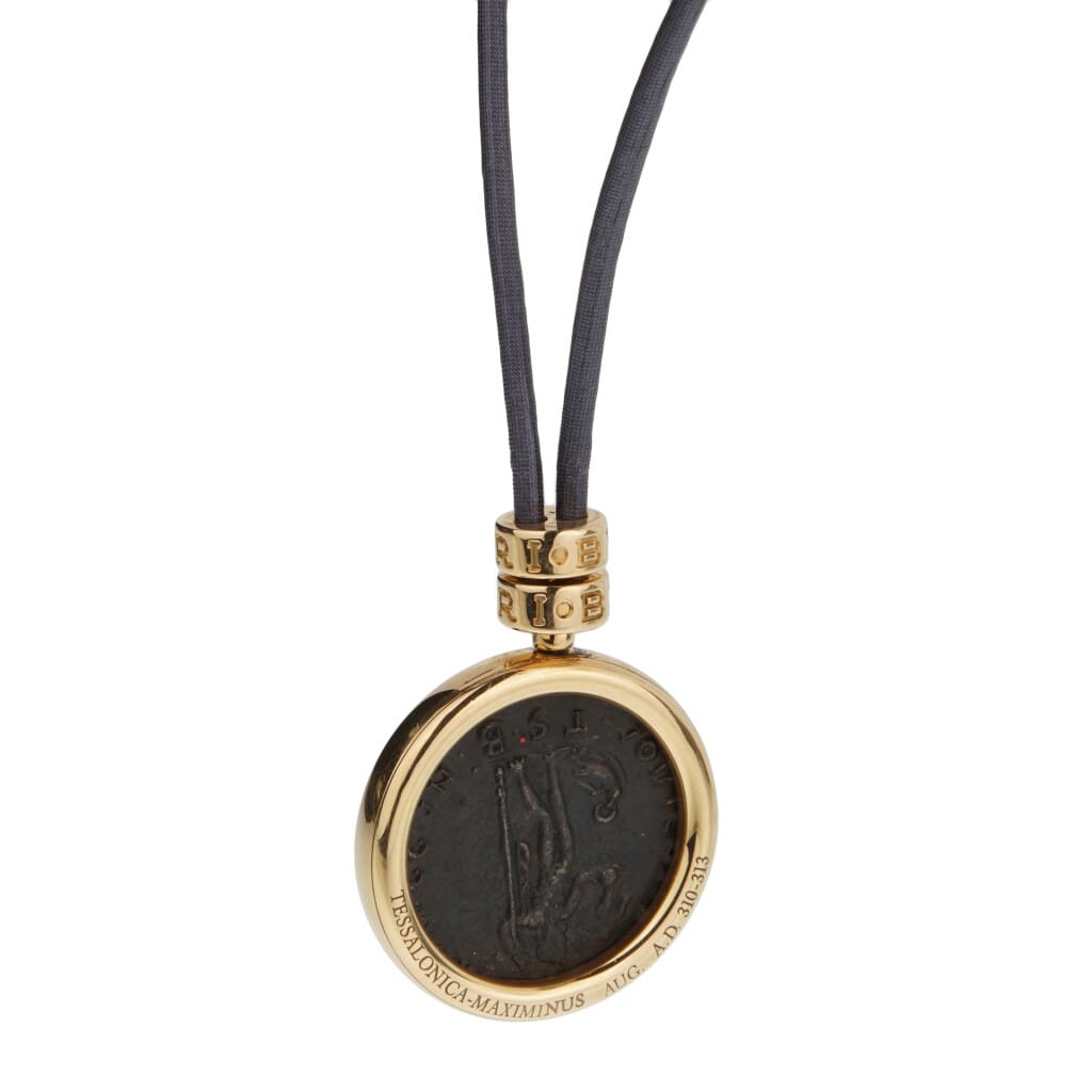 Gold and Ancient Coin Monete Pendant Necklace