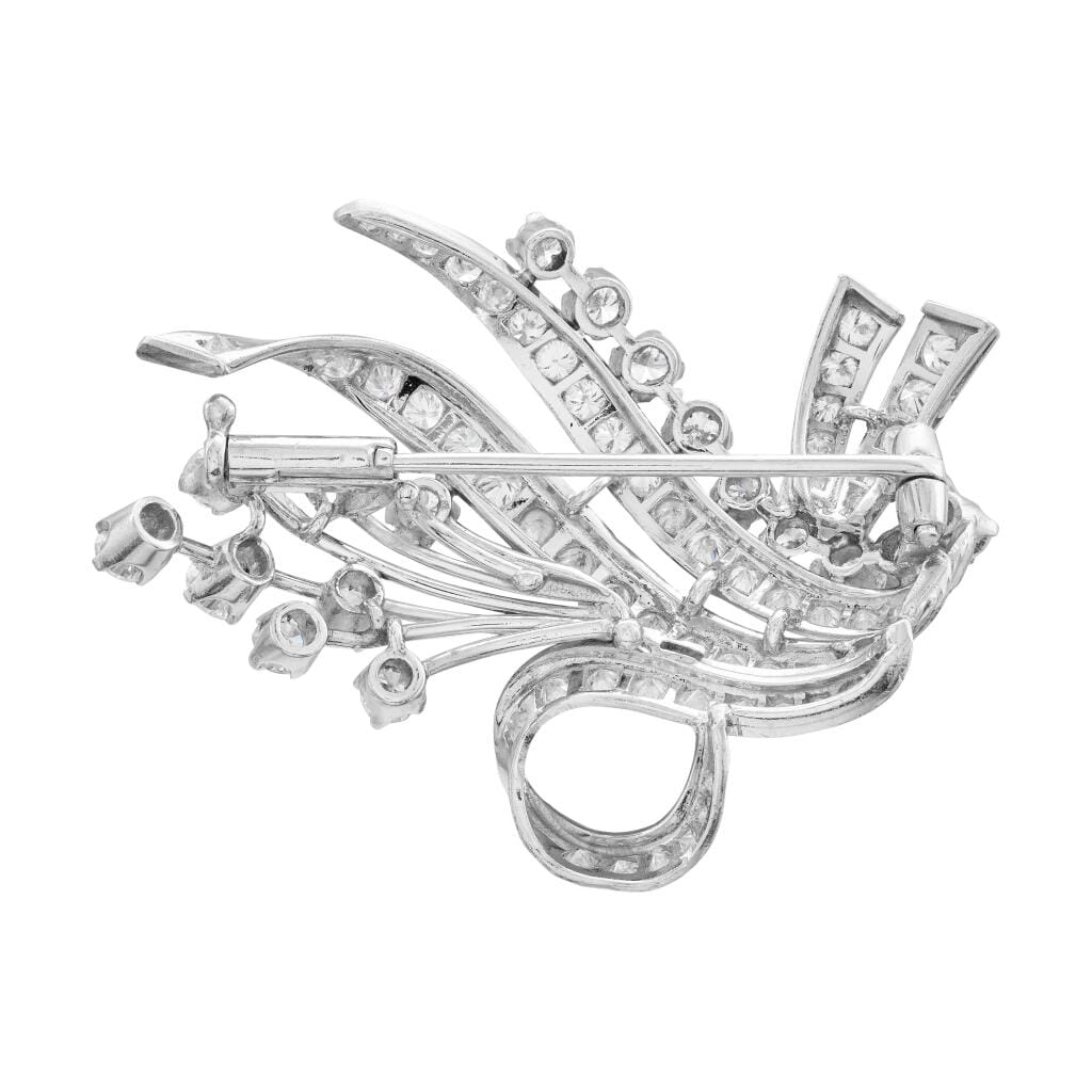 Vintage Platinum and Diamond Brooch