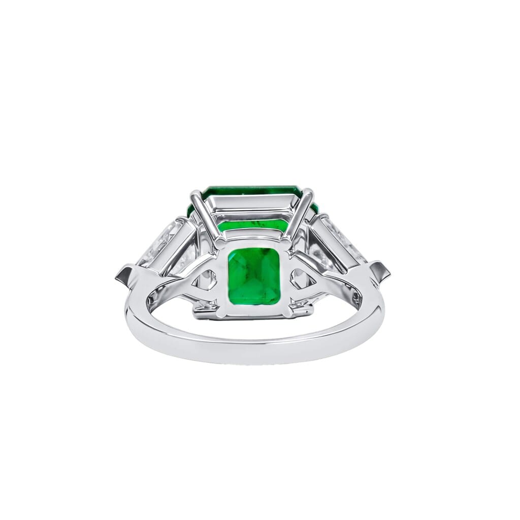 White Gold, 5.71ct Colombian Emerald and Diamond Ring