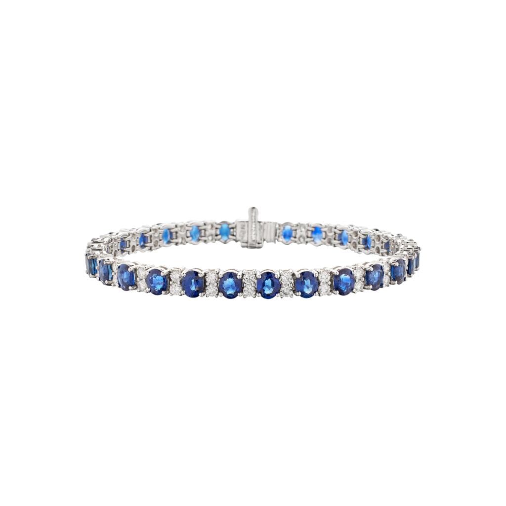 White Gold, 13.38ctw Sapphire and Diamond Bracelet