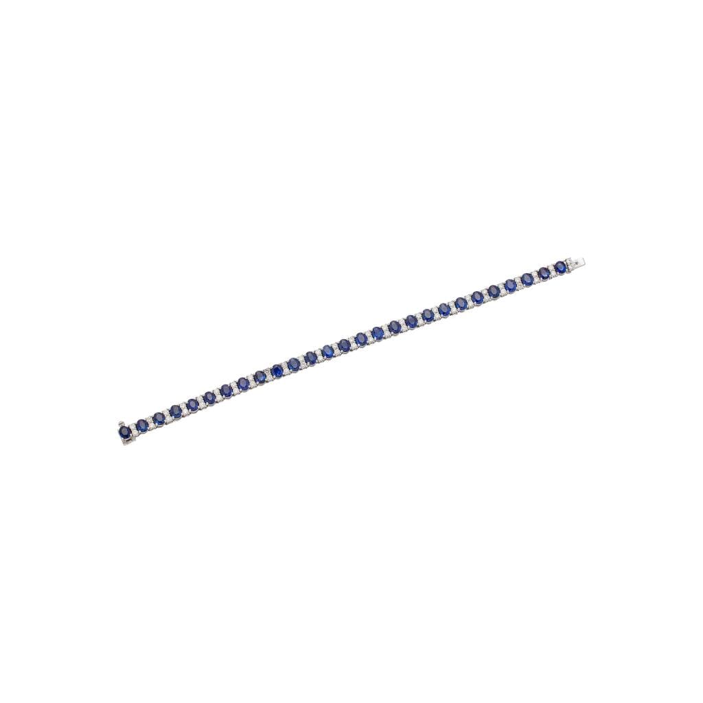 White Gold, 13.38ctw Sapphire and Diamond Bracelet