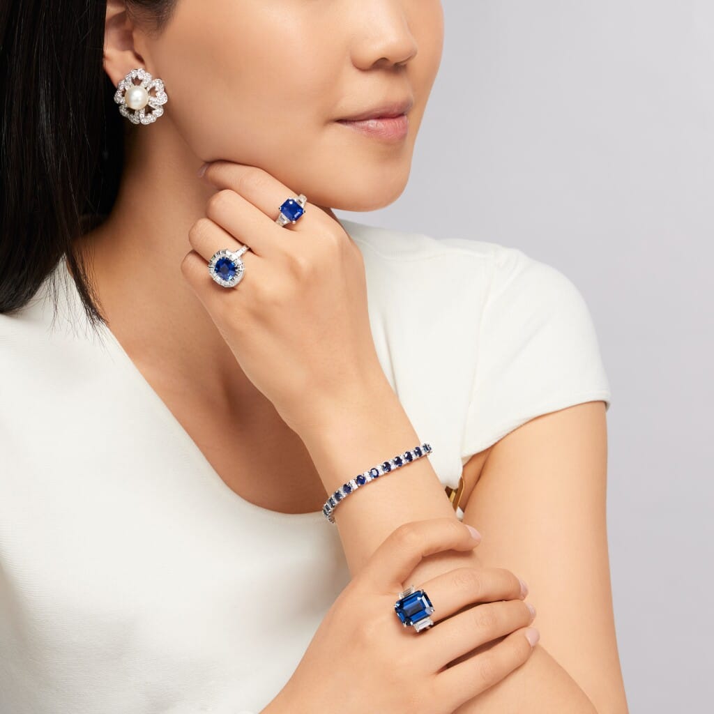 White Gold, 13.38ctw Sapphire and Diamond Bracelet