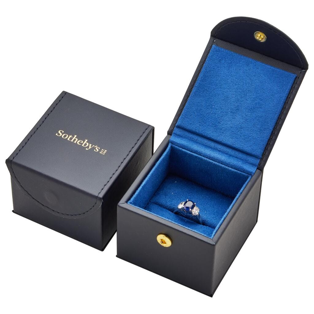 Platinum, 2.63ct Burmese Royal Blue Sapphire and Diamond Ring