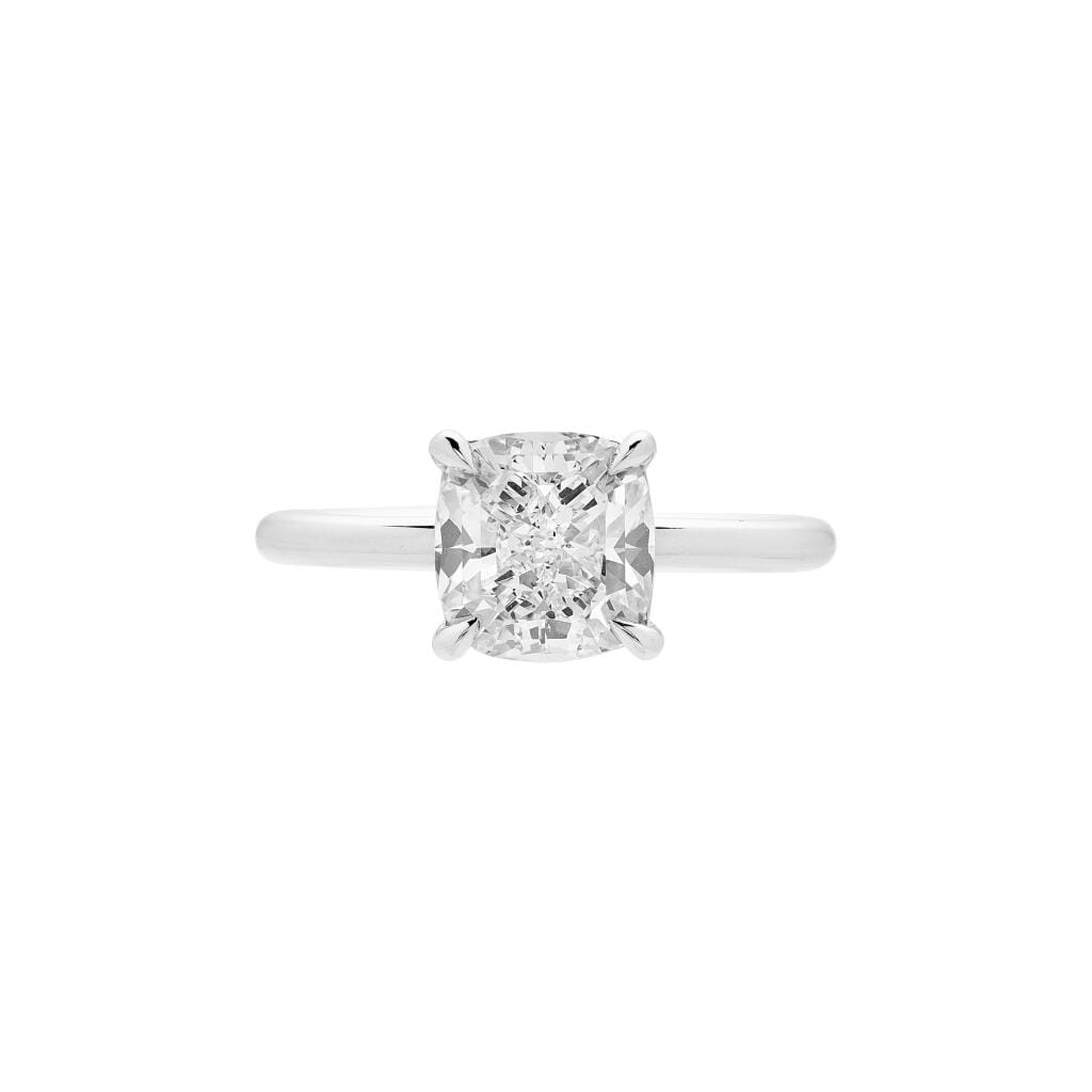 Platinum and 2.50ct Cushion Cut Diamond Engagement Ring
