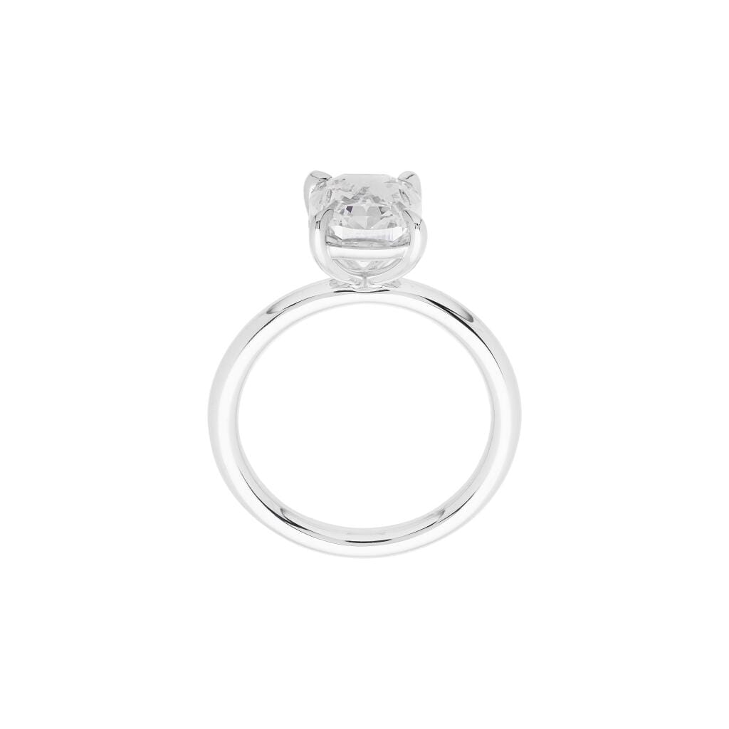 Platinum and 2.50ct Cushion Cut Diamond Engagement Ring