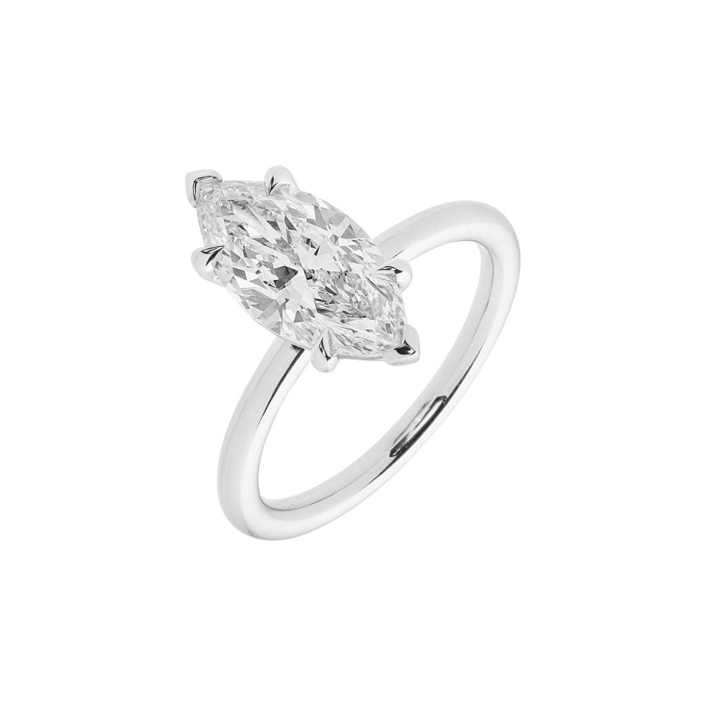Platinum and 2.00ct Marquise Cut Diamond Engagement Ring