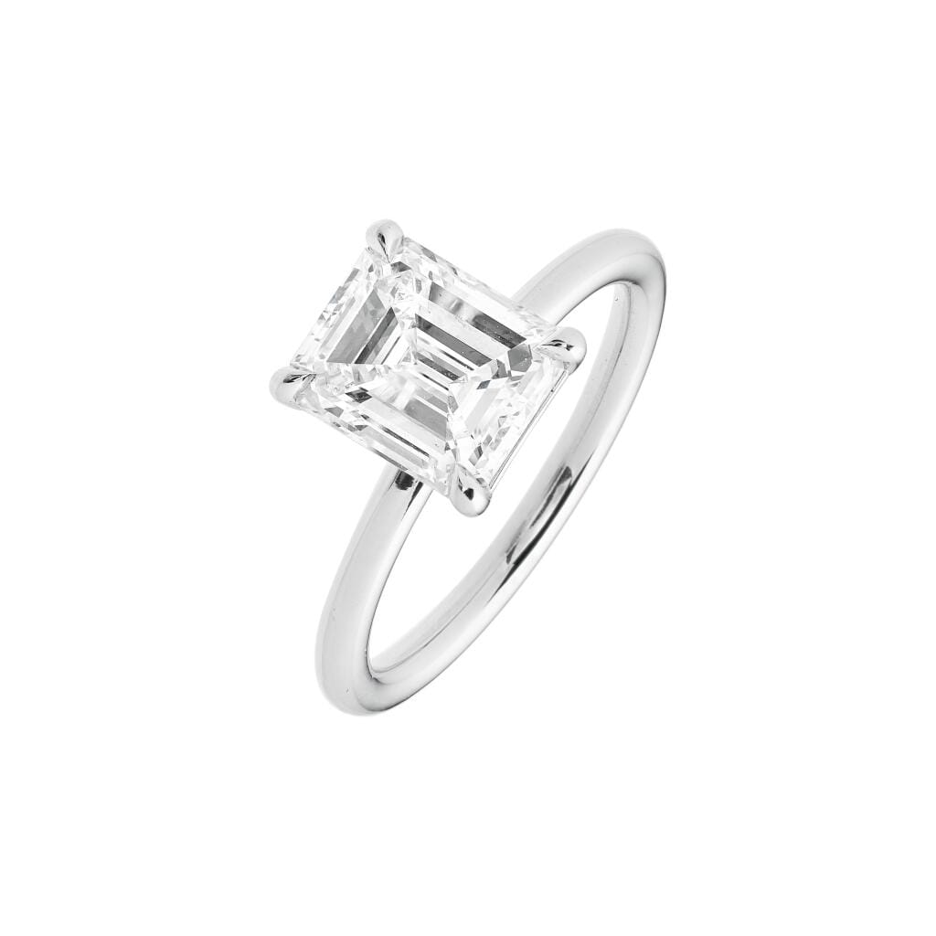 Platinum and 2.05ct Emerald Cut Diamond Engagement Ring