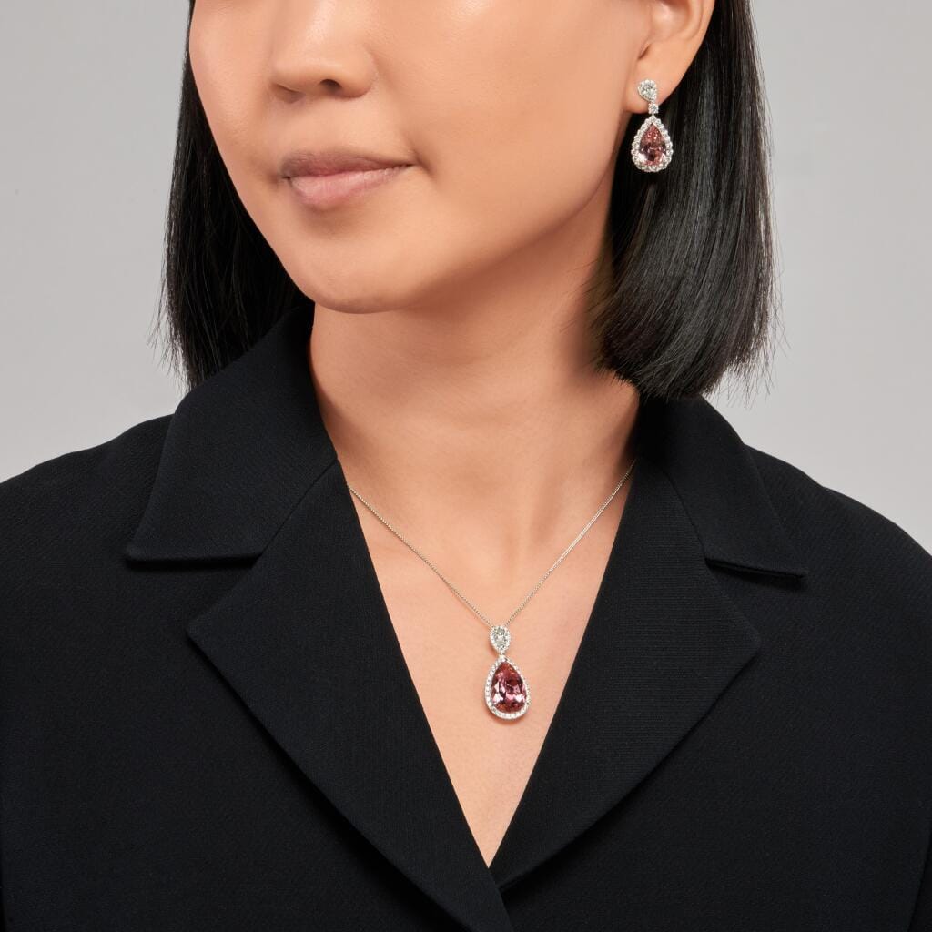 White Gold, 8.50ct Tourmaline and Diamond Pendant Necklace