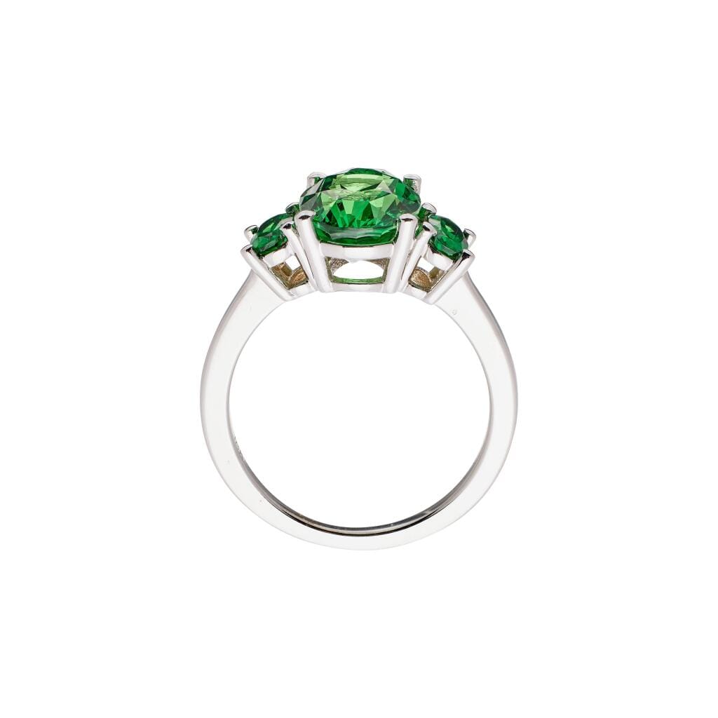 White Gold, 3.14ct Tsavorite Garnet and Tsavorite Garnet Ring