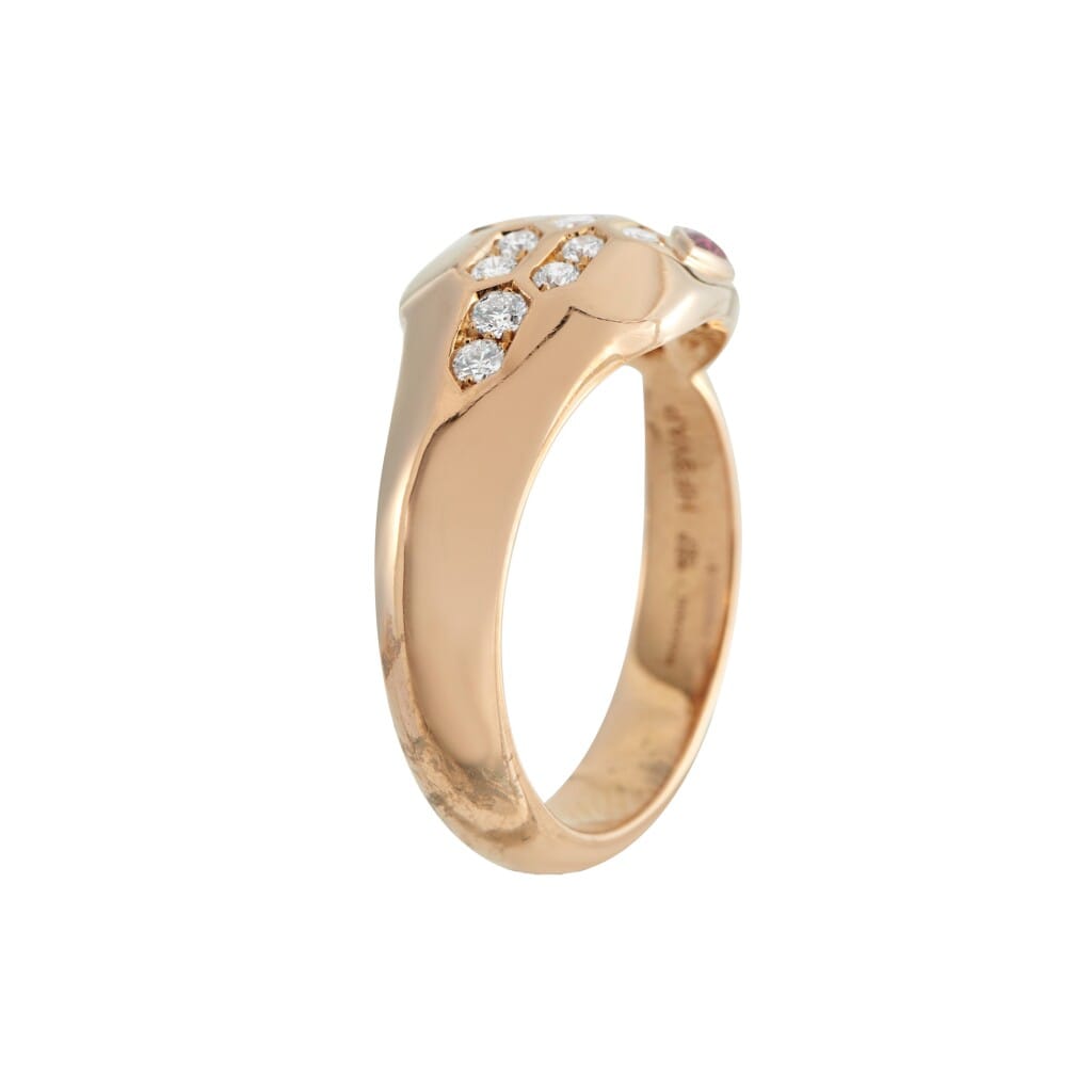 Rose Gold, Tourmaline and Diamond Serpenti Seduttori Ring