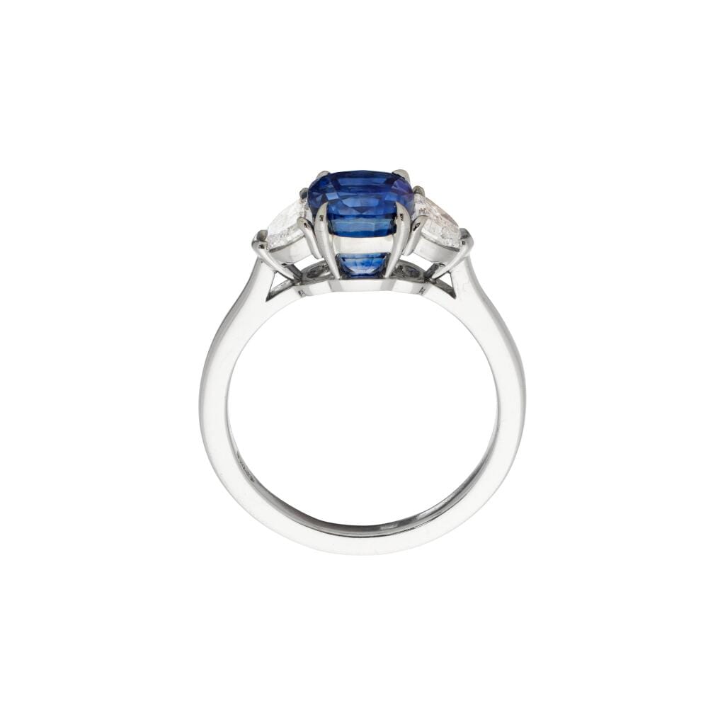 Platinum, 2.68ct Kashmir Sapphire and Diamond Ring