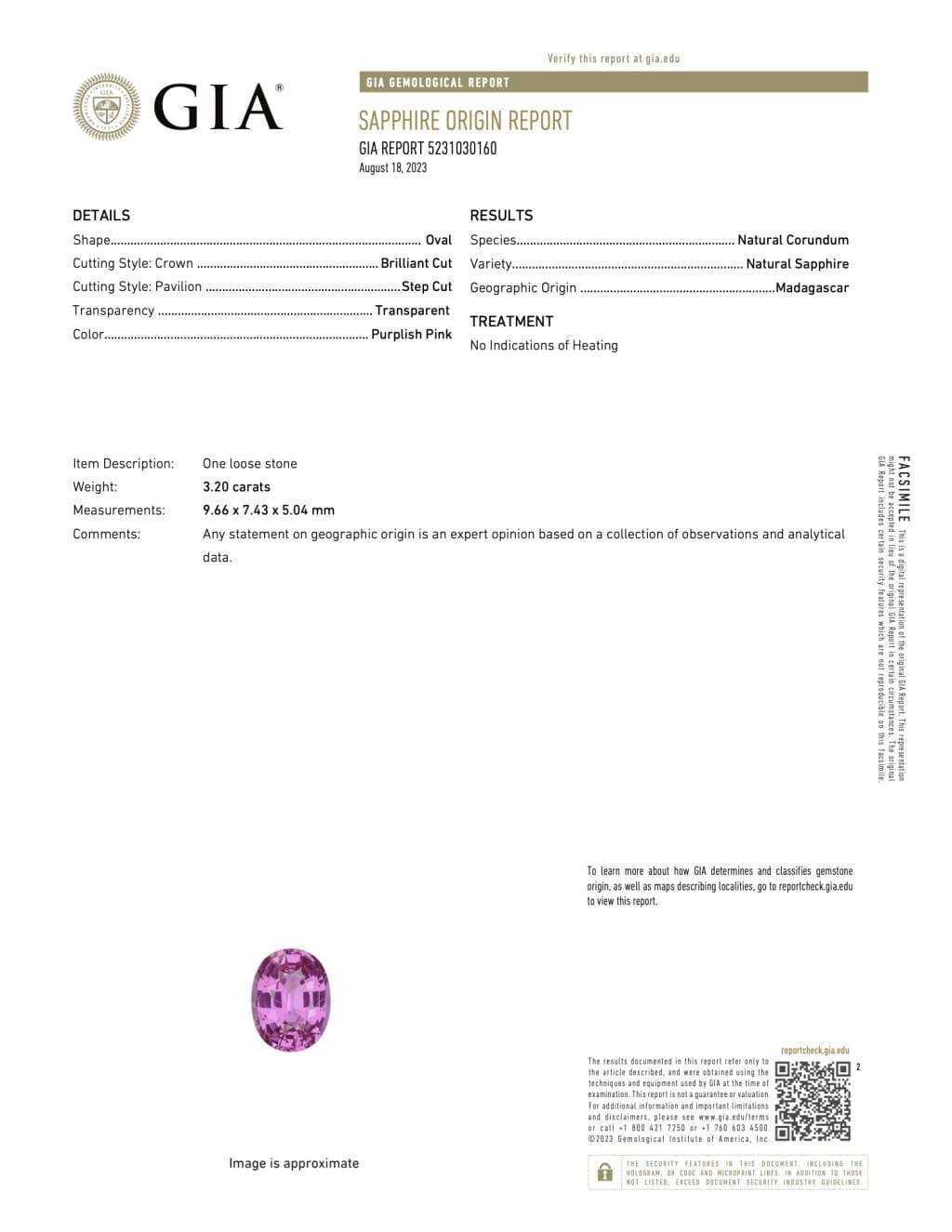 White Gold, 3.20ct Madagascar Pink Sapphire and Diamond Ring