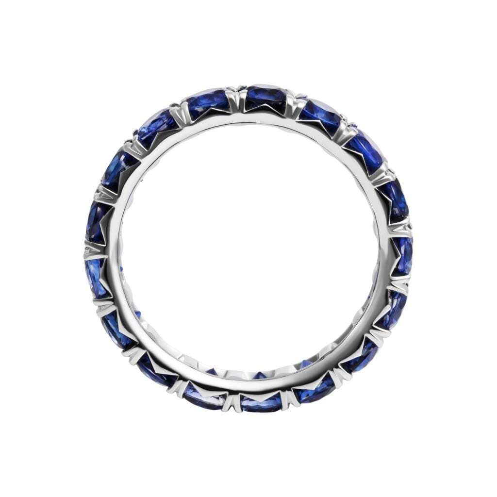 Platinum and 4.85ctw Sapphire Eternity Band Ring