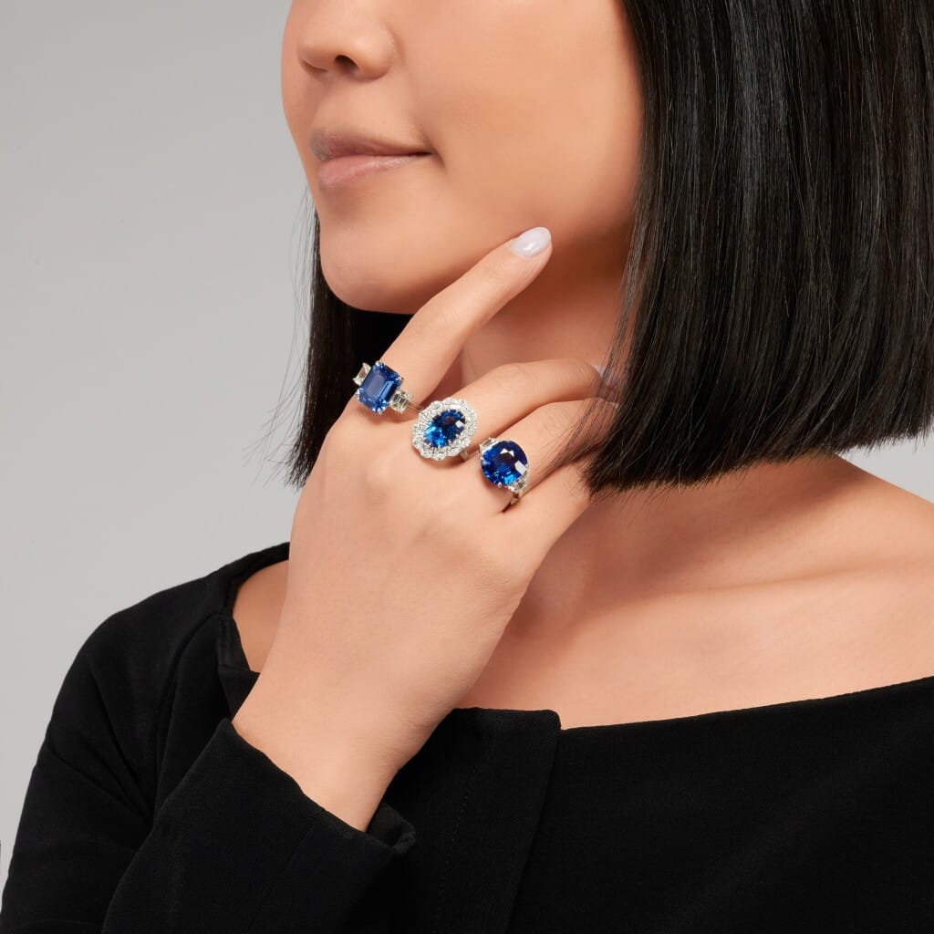 Platinum, 9.76ct Ceylon Sapphire and Diamond Ring