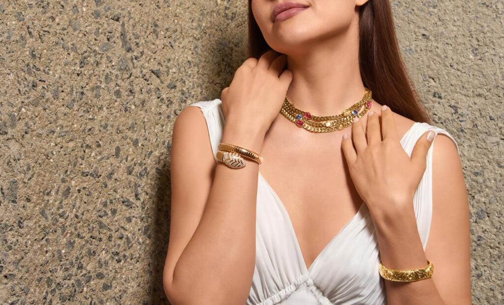 Vintage Gold Alveare Bangle Bracelet