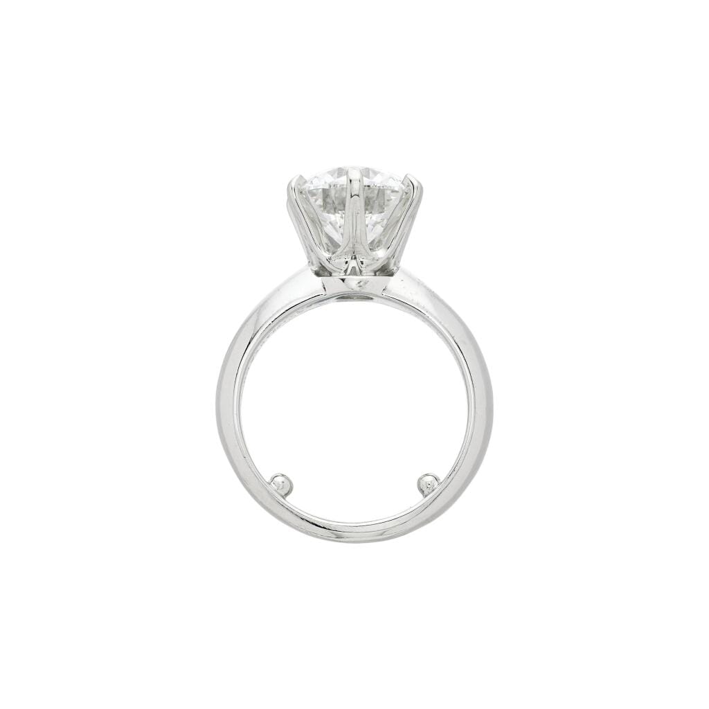 Platinum and 3.03ct Round Brilliant Cut Diamond Engagement Ring