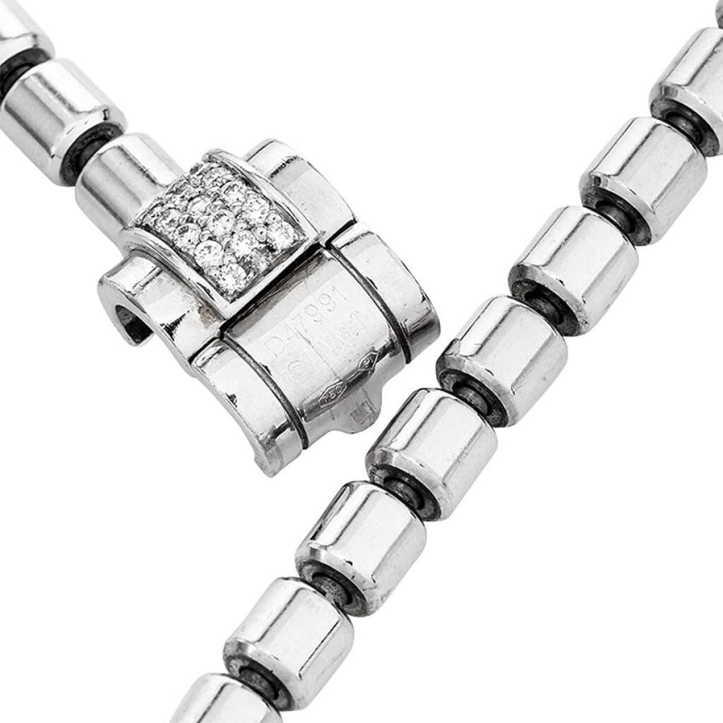 White Gold and Diamond Possession Lariat Necklace