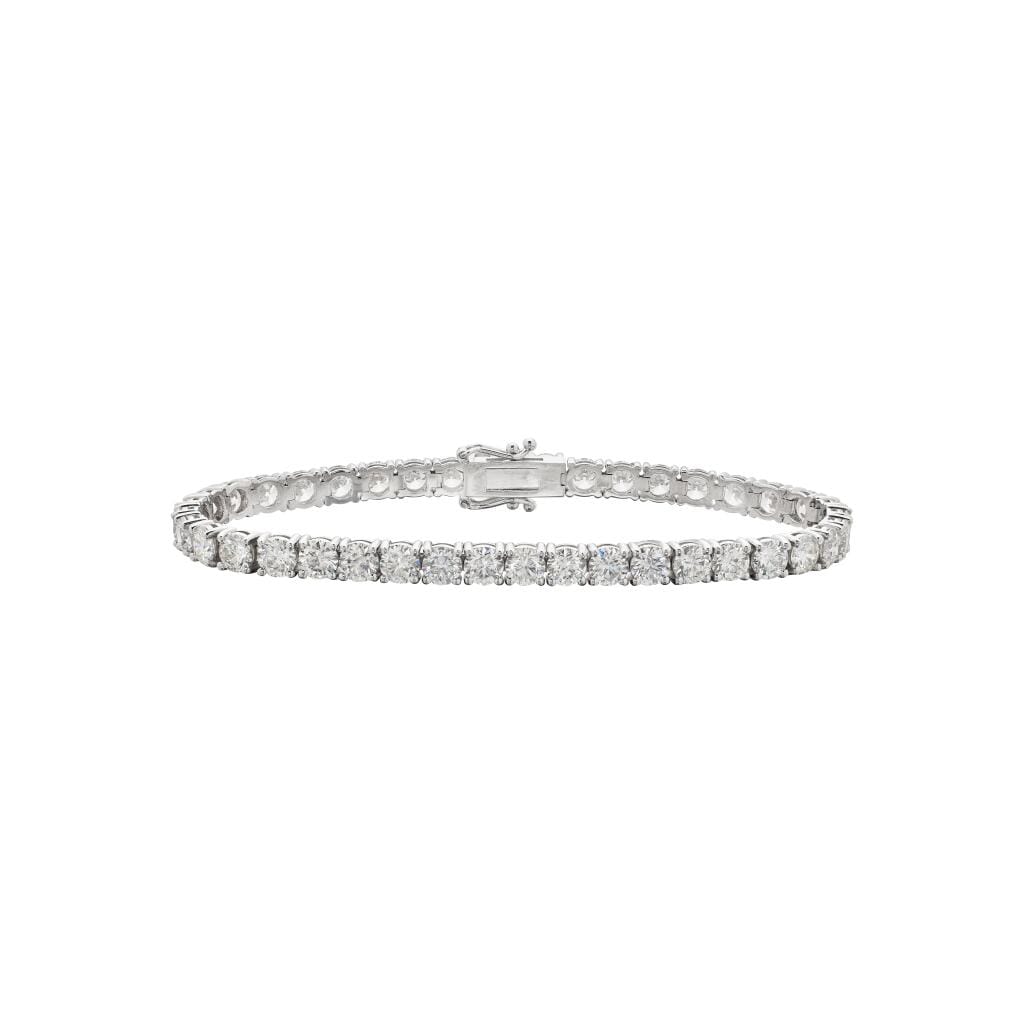 White Gold and 11.70ctw Round Briliant Cut Diamond Tennis Bracelet