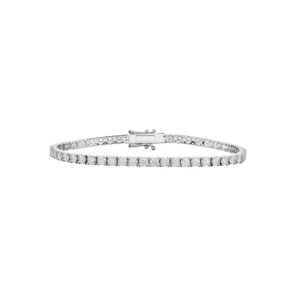White Gold and 5.00ctw Round Brilliant Cut Diamond Tennis Bracelet