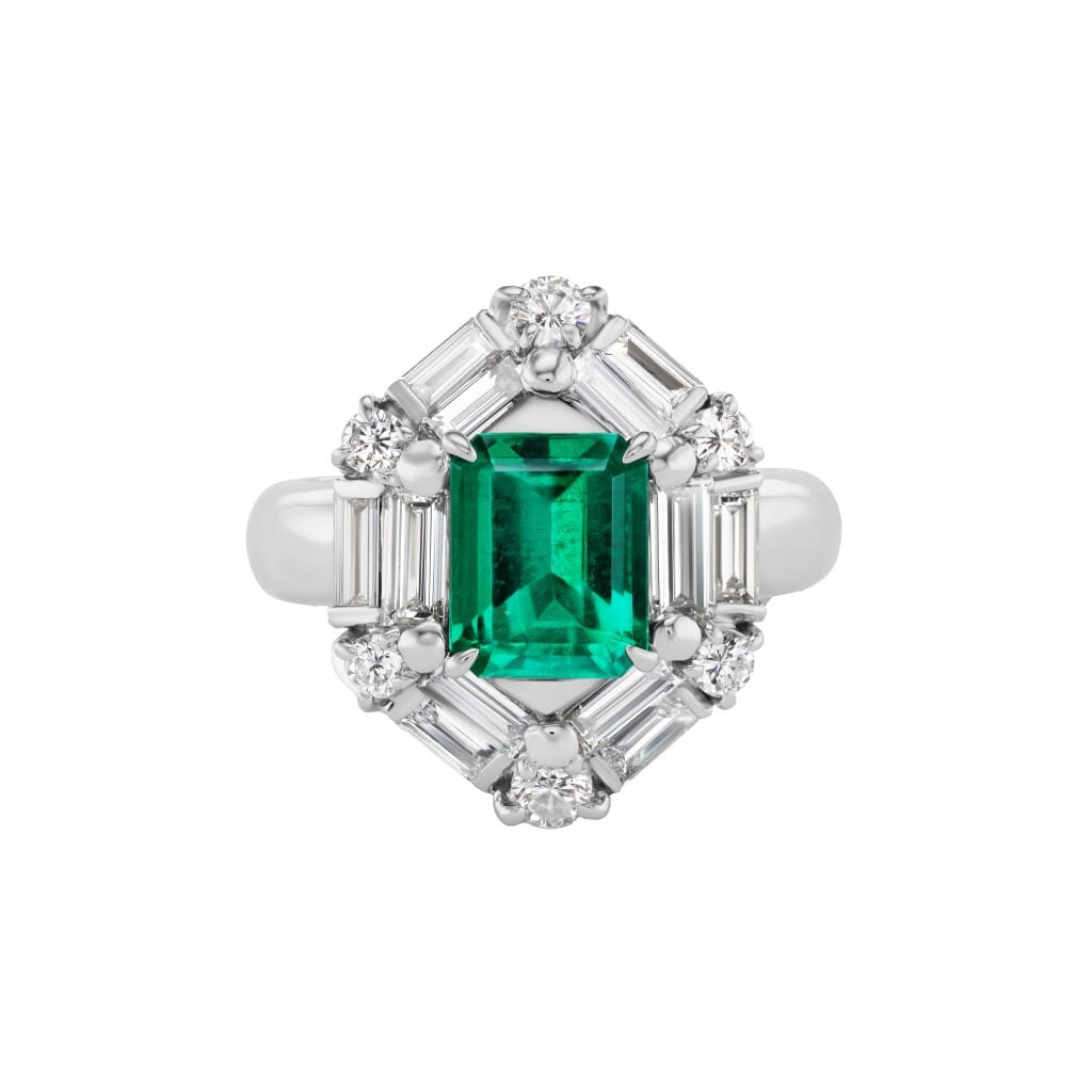 Platinum, 1.83ct Colombian Emerald and Diamond Ring