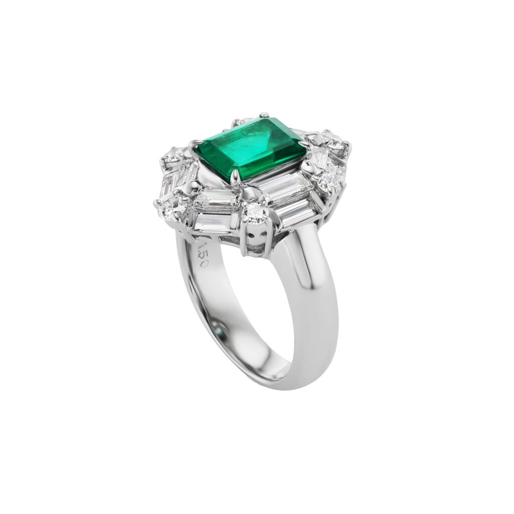 Platinum, 1.83ct Colombian Emerald and Diamond Ring