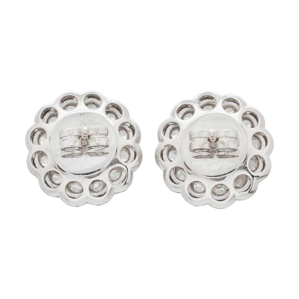 White Gold and Diamond Stud Earrings