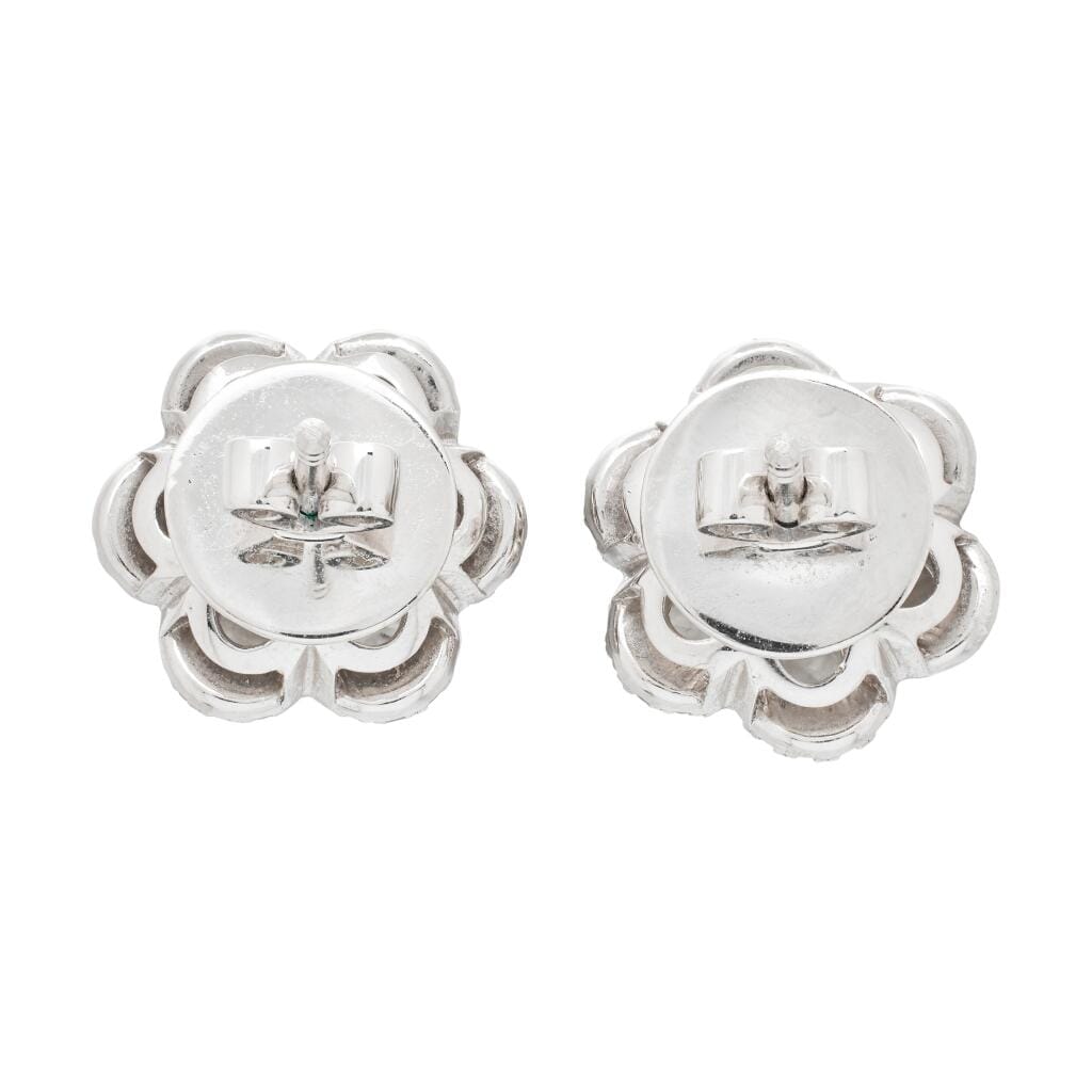 White Gold and Diamond Stud Earrings